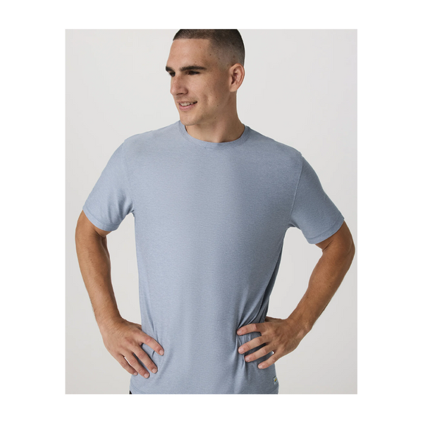 Vuori Men's Strato Tech Tee Blue Dusk Heather