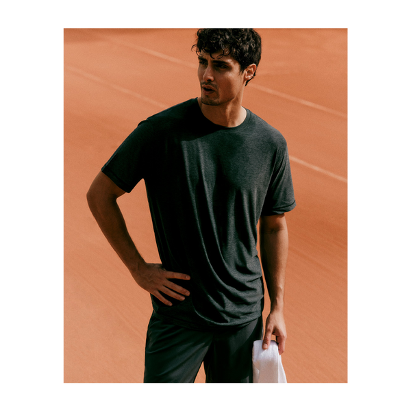 Vuori Men's Strato Tech Tee Hemlock Heather