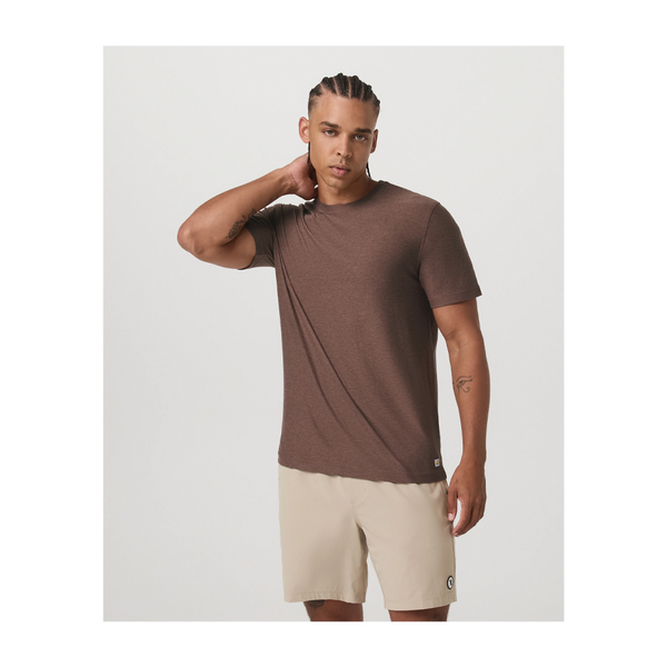 Vuori Men's Strato Tech Tee Sable Heather