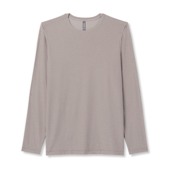 Vuori Men's Long Sleeve Strato Tech Tee Mocha Heather