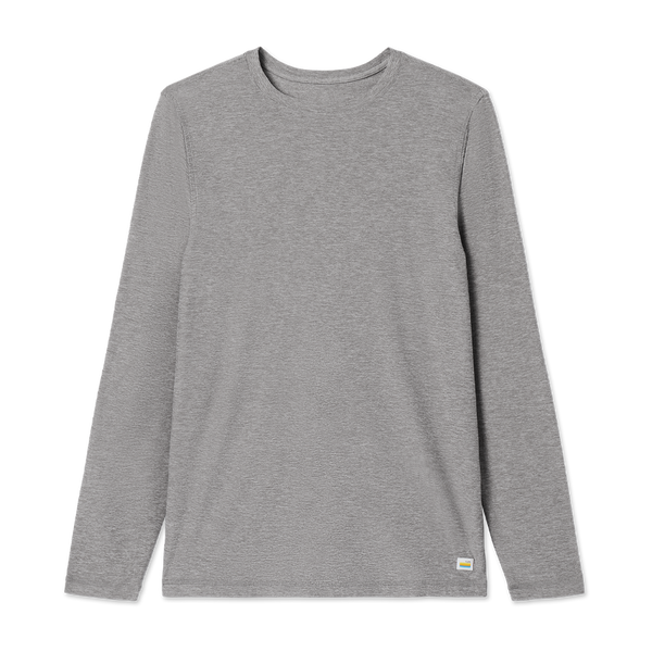 Vuori Men's Long Sleeve Strato Tech Tee Heather Grey