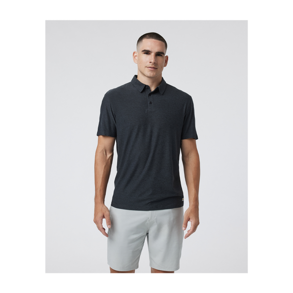 Vuori Men's Strato Tech Polo Charcoal Heather