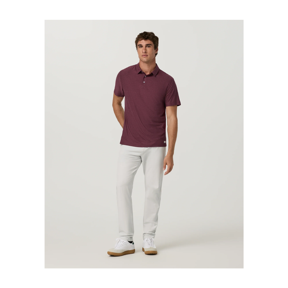 Vuori Men's Strato Tech Polo Fig Heather Main image