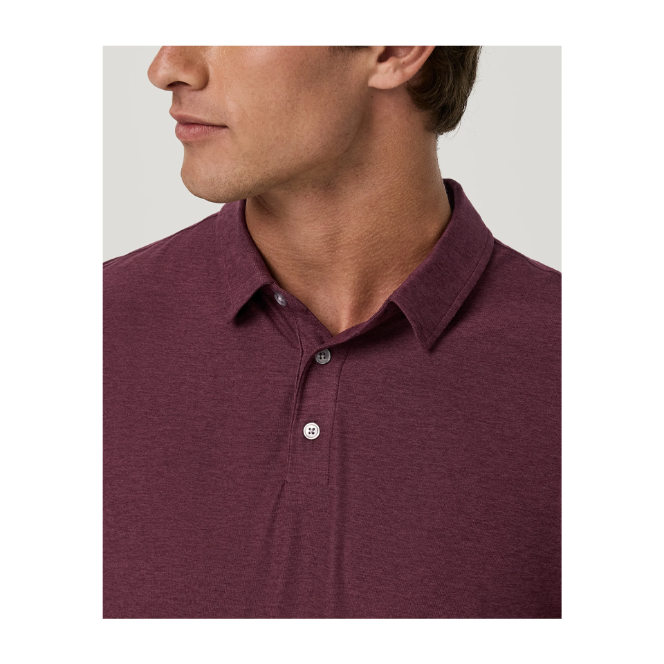 Vuori Men's Strato Tech Polo Fig Heather