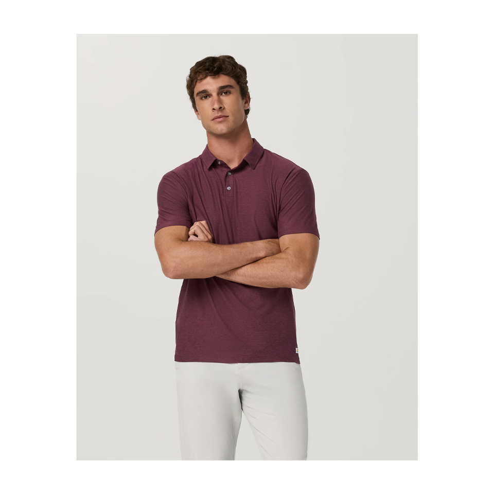 Vuori Men's Strato Tech Polo Fig Heather