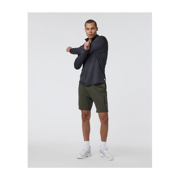Vuori Ponto Half Zip Mock Neck Charcoal Heather