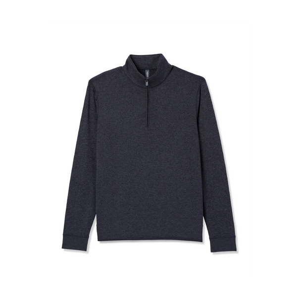 Vuori Ponto Half Zip Mock Neck Charcoal Heather