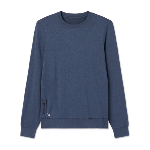 Vuori Men's Ponto Performance Crew Azure Heather