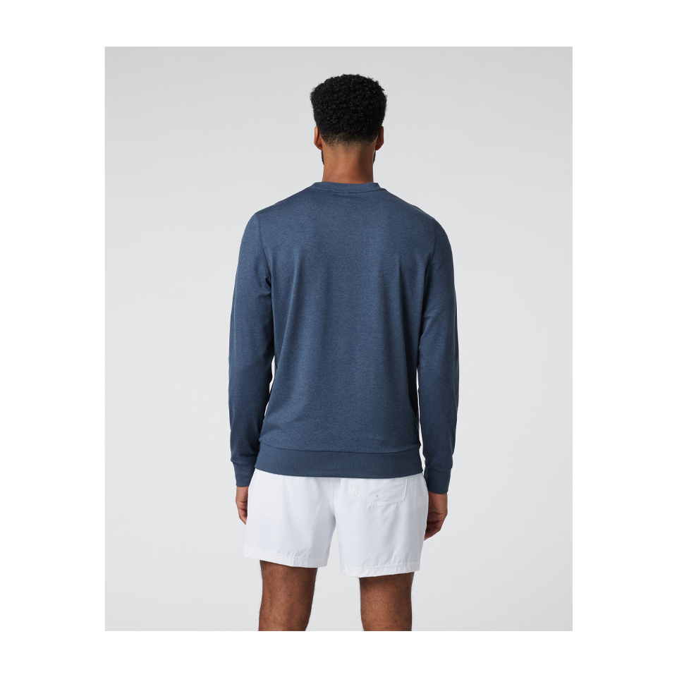 Vuori Men's Ponto Performance Crew Azure Heather Secondary image