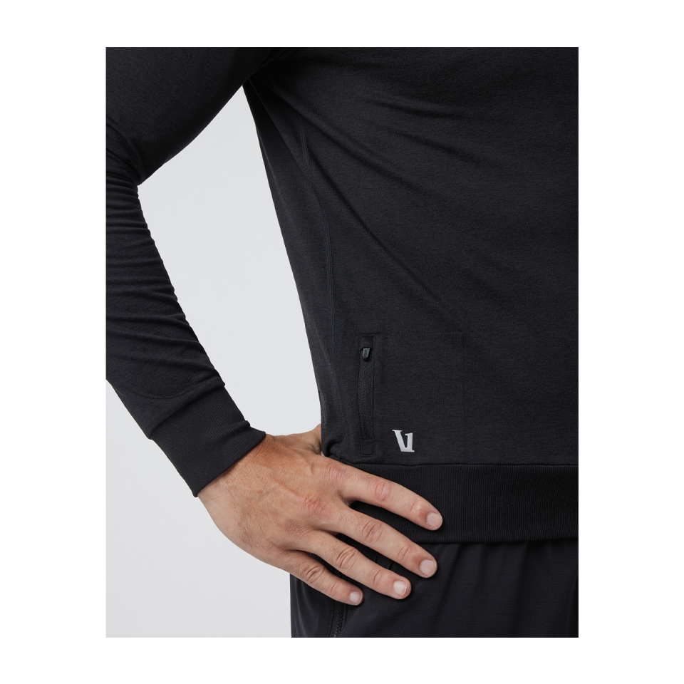 Vuori Men's Ponto Performance Crew Black Heather Secondary image