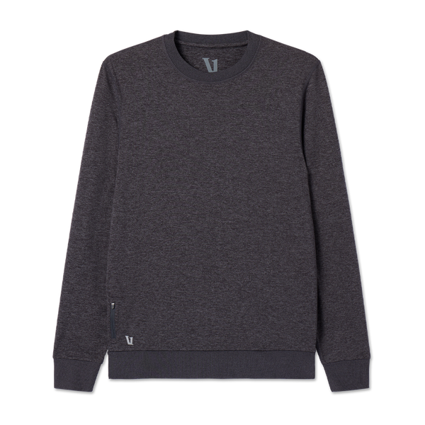 Vuori Men's Ponto Performance Crew Charcoal Heather