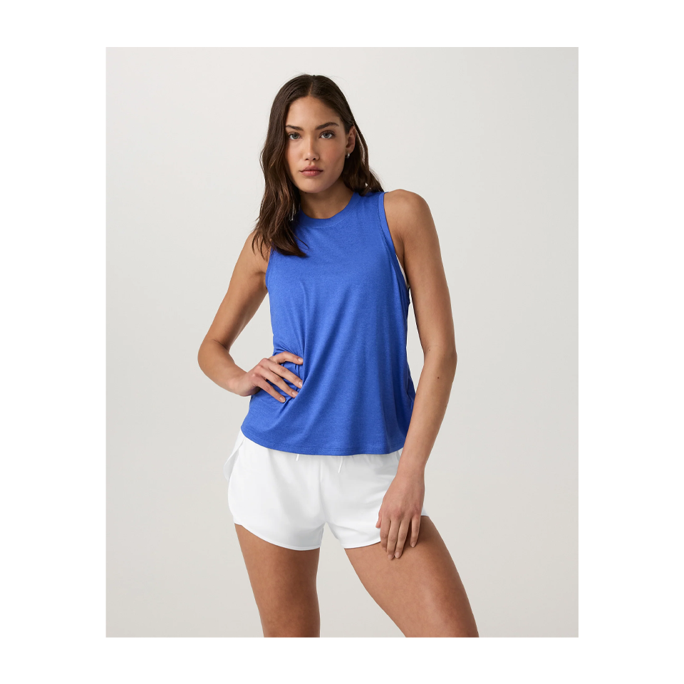 Vuori Women's Energy Top Long Electric Blue Heather Main image