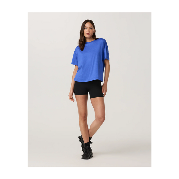 Vuori Women's Energy Tee Long Electric Blue Heather