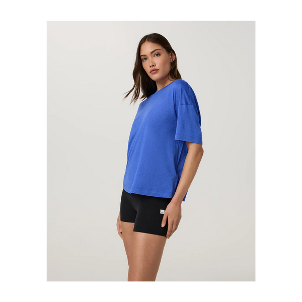Vuori Women's Energy Tee Long Electric Blue Heather