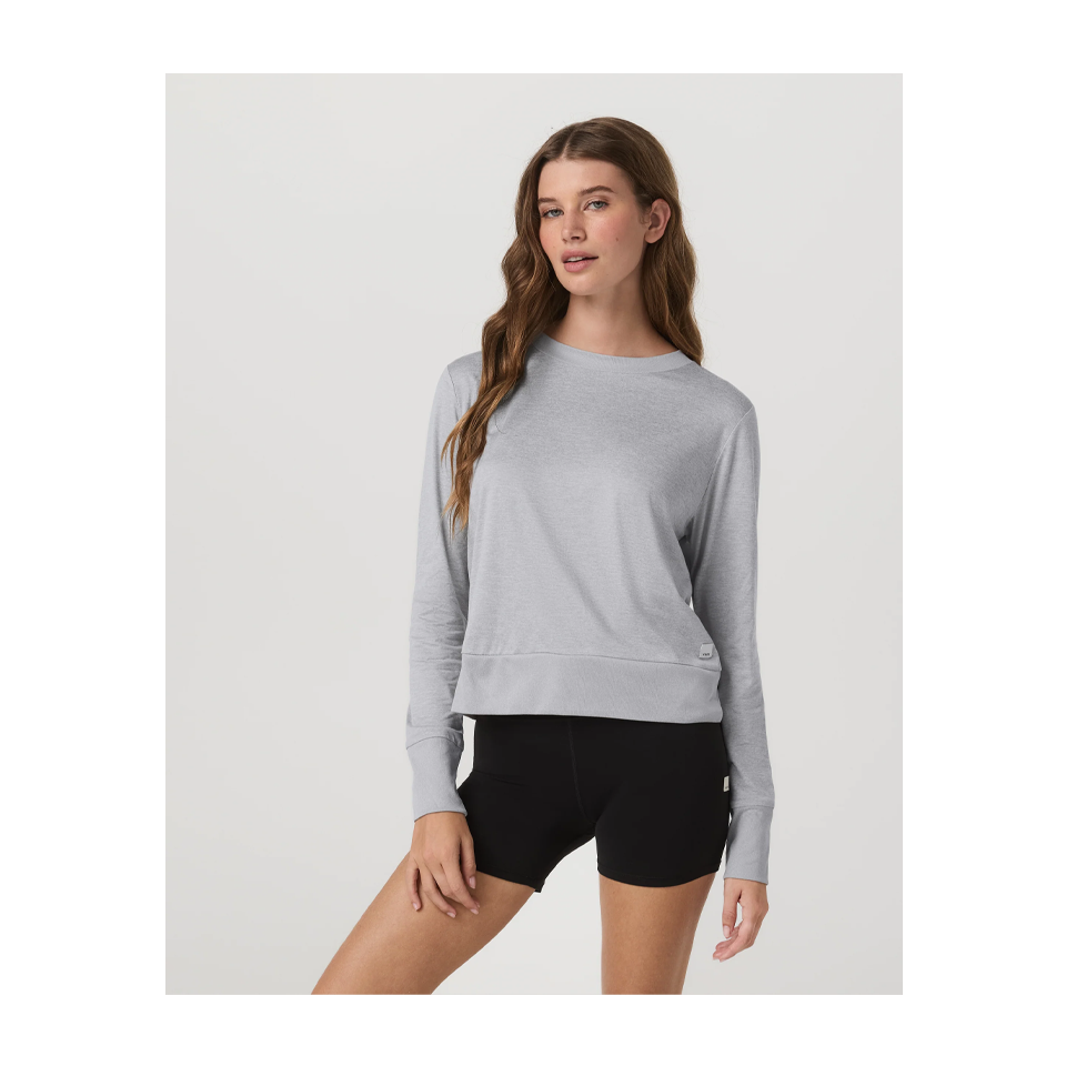 Vuori Women's Daydream Crew Light Heather Grey Main image