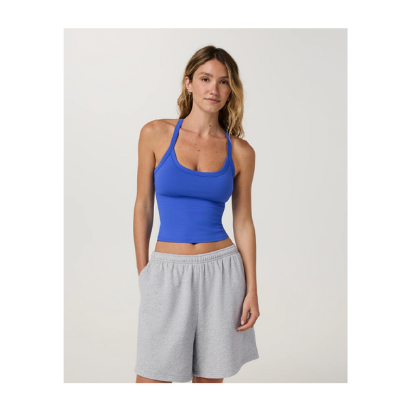 Vuori Women's Halo Cross Back Tank Electric Blue