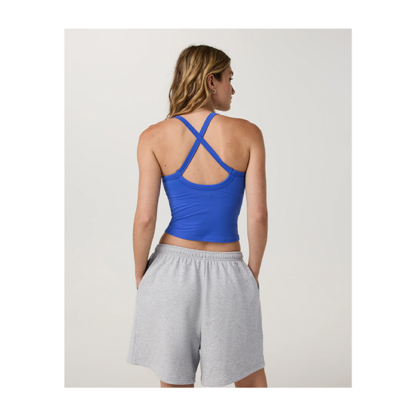 Vuori Women's Halo Cross Back Tank Electric Blue
