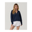 Vuori Women's Halo Modern Full Zip Hoodie Blue Coast Heather