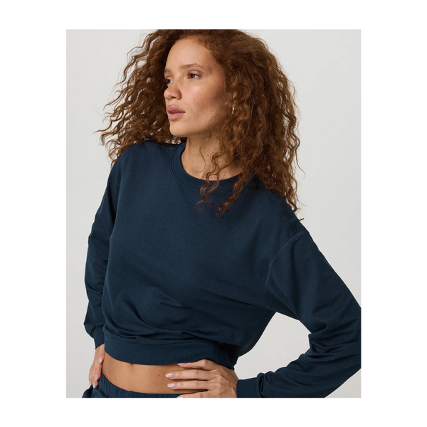 Vuori Women's Halo Modern Crew Blue Coast Heather