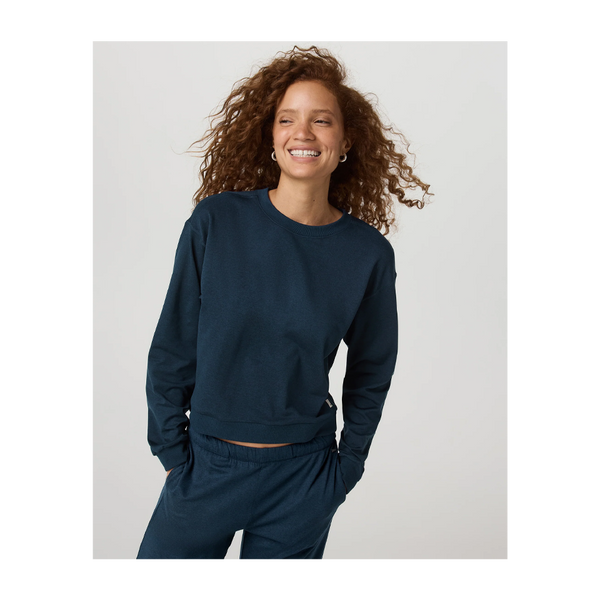 Vuori Women's Halo Modern Crew Blue Coast Heather