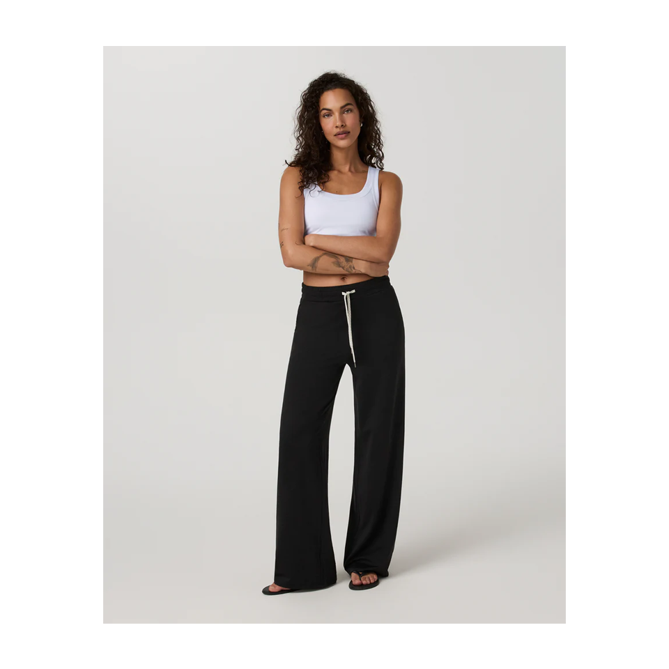 Vuori Women's Halo Essential Wideleg Pant Black Heather