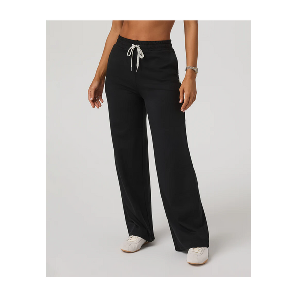 Vuori Women's Halo Essential Wideleg Pant Black Heather