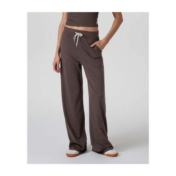 Vuori Women's Halo Essential Wideleg Pant Java Heather