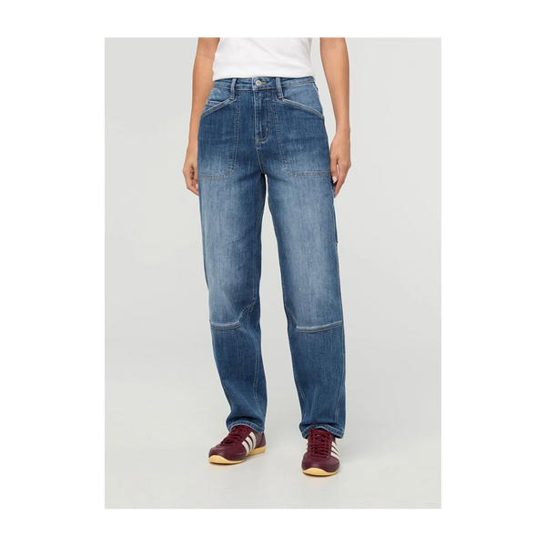 DUER Women's Performance Denim+ Utility Pant Medium Stone