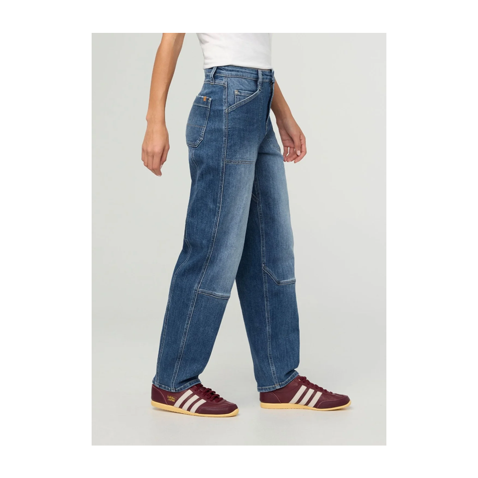 DUER Women's Performance Denim+ Utility Pant Medium Stone