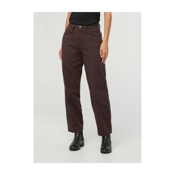 DUER Women's Stretch Canvas Utility Pant Garment Dye Espresso