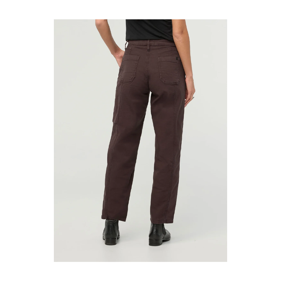 DUER Women's Stretch Canvas Utility Pant Garment Dye Espresso