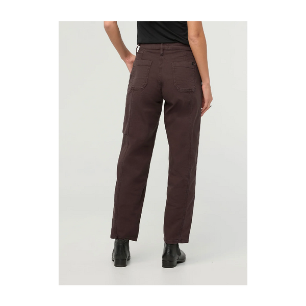 DUER Women's Stretch Canvas Utility Pant Garment Dye Espresso