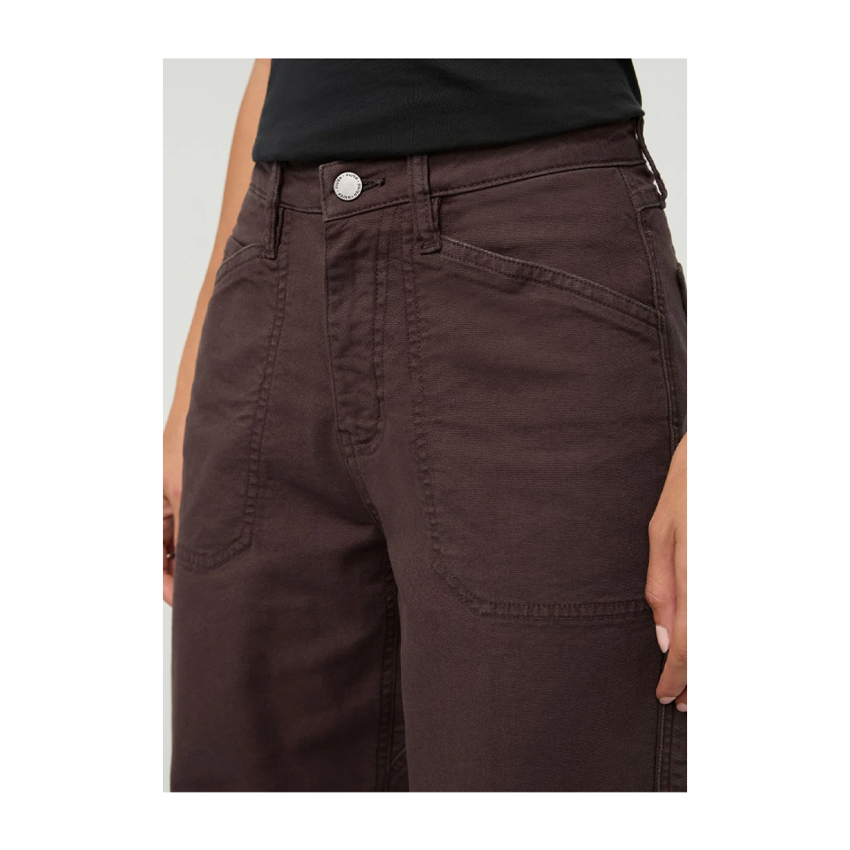 DUER Women's Stretch Canvas Utility Pant Garment Dye Espresso