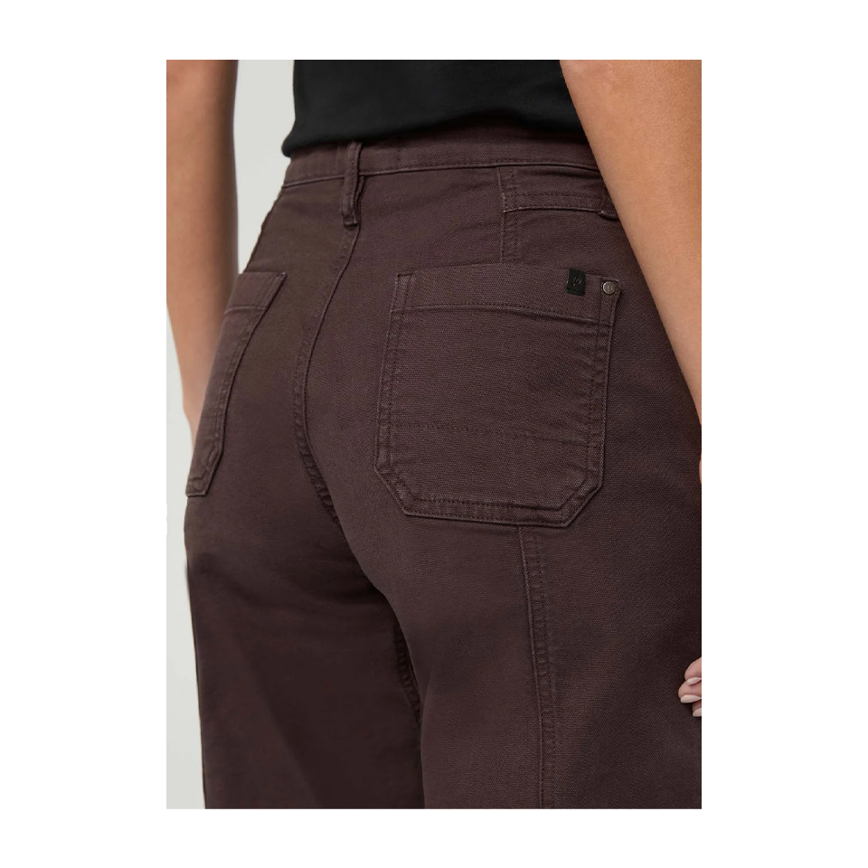 DUER Women's Stretch Canvas Utility Pant Garment Dye Espresso