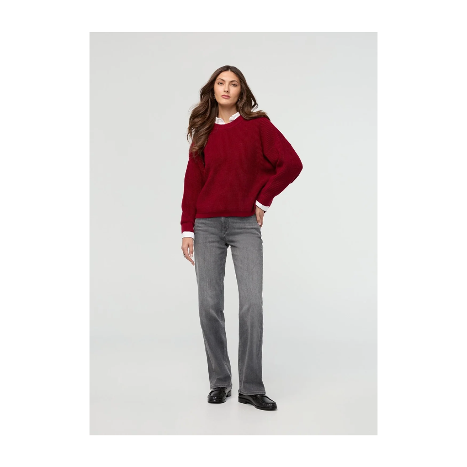 DUER Women's Performance Denim+ High Rise Straight Soft Grey