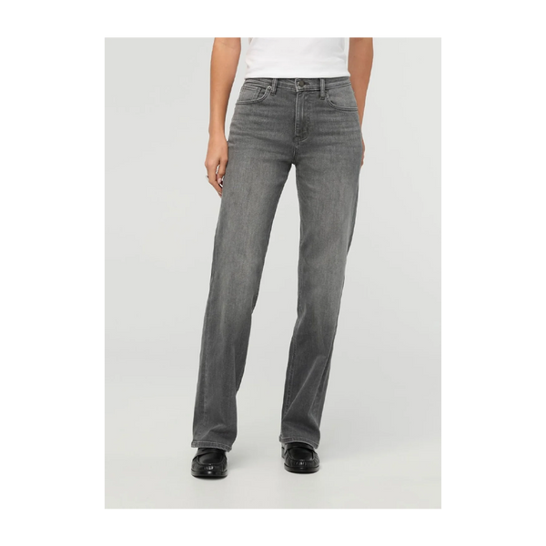 DUER Women's Performance Denim+ High Rise Straight Soft Grey