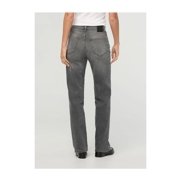 DUER Women's Performance Denim+ High Rise Straight Soft Grey