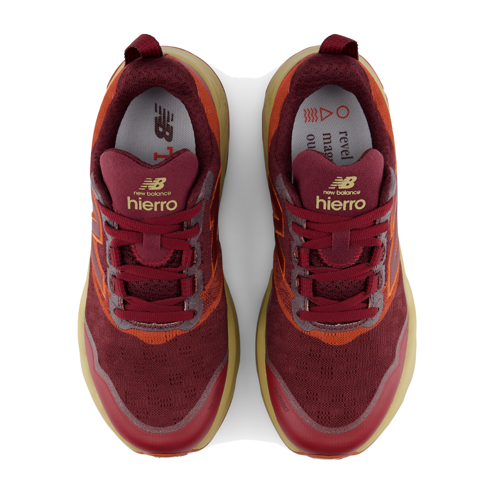 New Balance Women's Fresh Foam X Hierro v9 Wide Mulled Wine with Neo Flame