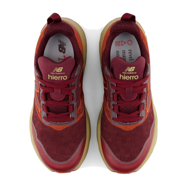 New Balance Women's Fresh Foam X Hierro v9 Wide Mulled Wine with Neo Flame