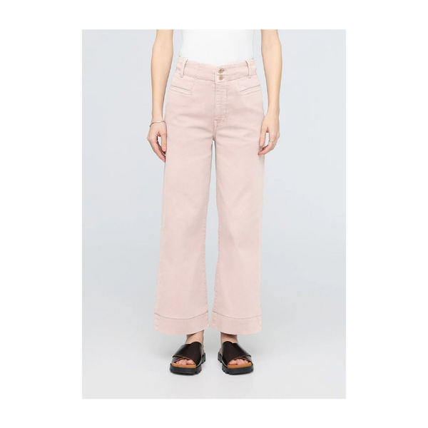 DUER Women's LuxTwill High Rise Trouser Soft Rose