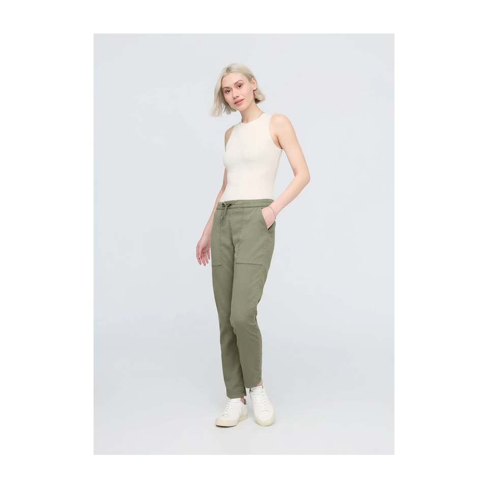 DUER Women's No Sweat Harbour Pant Light Olive