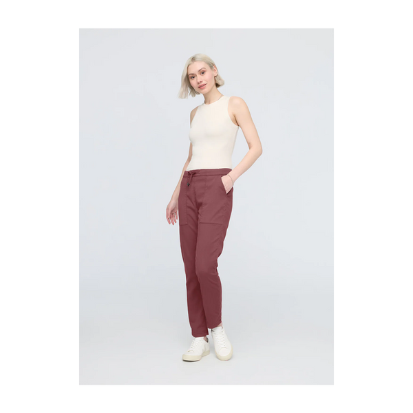 DUER Women's No Sweat Harbour Pant Red Clay
