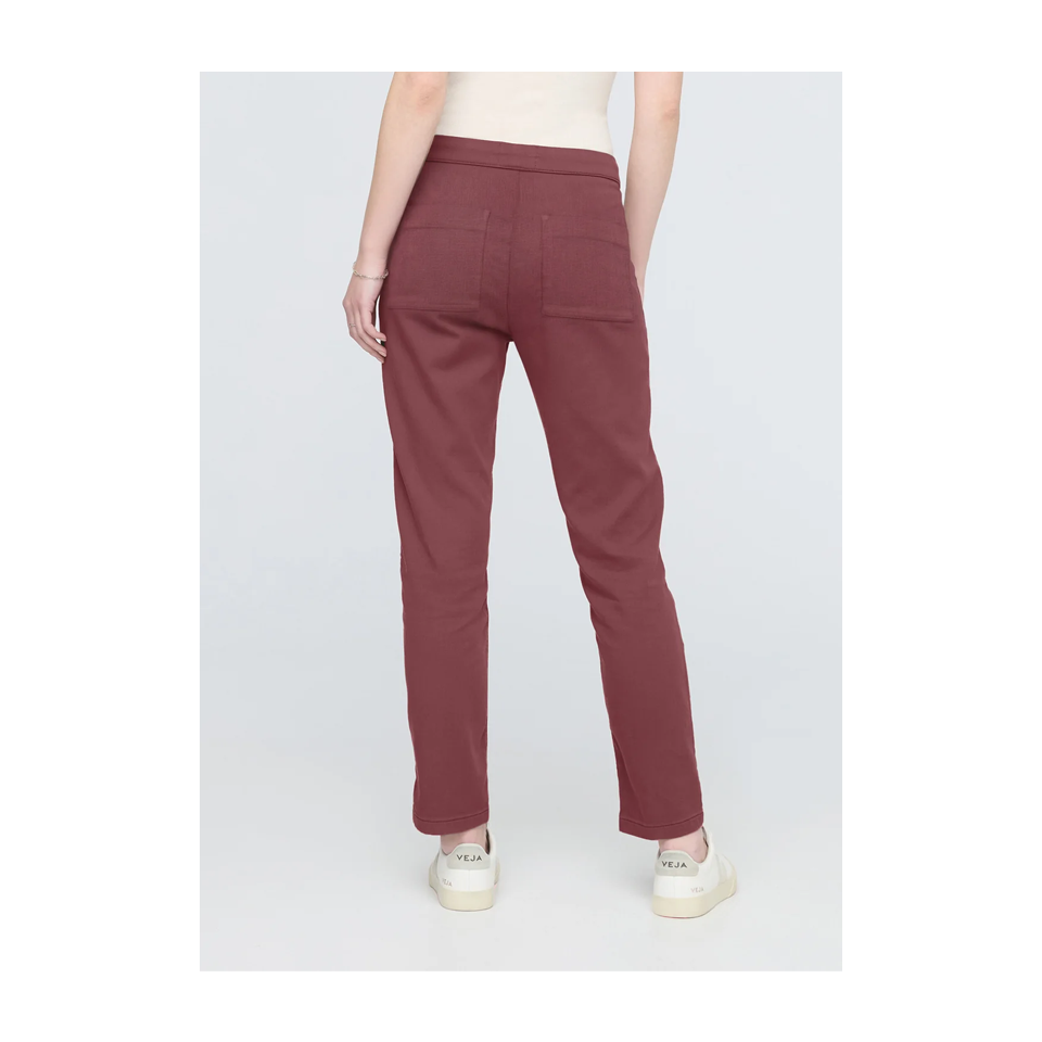 DUER Women's No Sweat Harbour Pant Red Clay