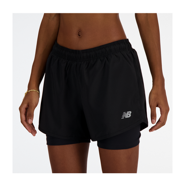 New Balance Women's Sport Essential 2-in-1 Short 3" Black