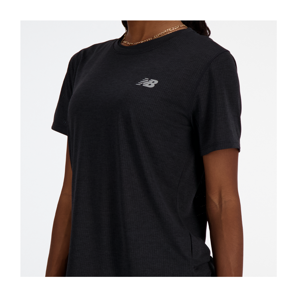 New Balance Women's Athletics T-Shirt Black Heather