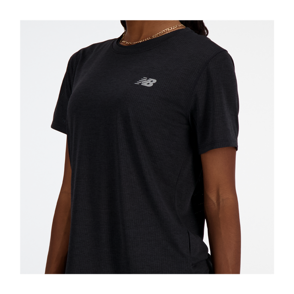 New Balance Women's Athletics T-Shirt Black Heather