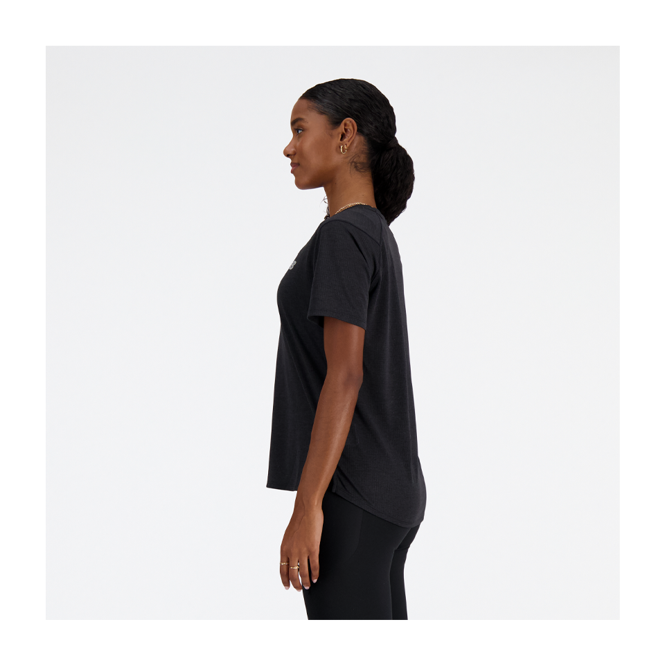 New Balance Women's Athletics T-Shirt Black Heather
