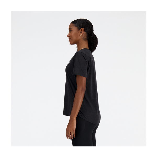 New Balance Women's Athletics T-Shirt Black Heather