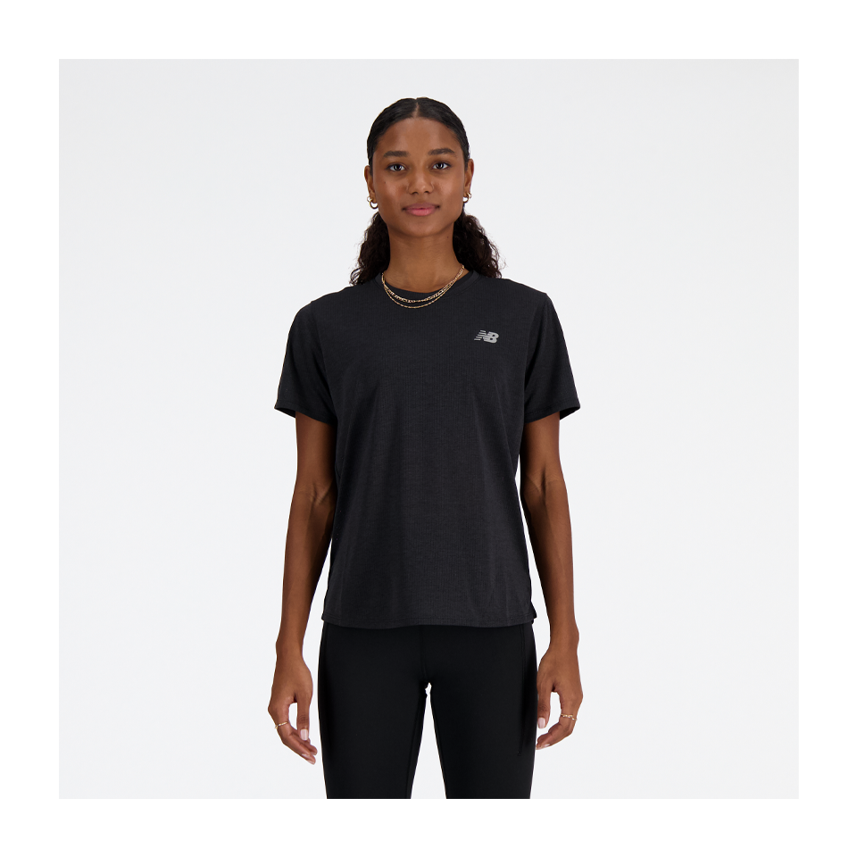 New Balance Women's Athletics T-Shirt Black Heather Main image