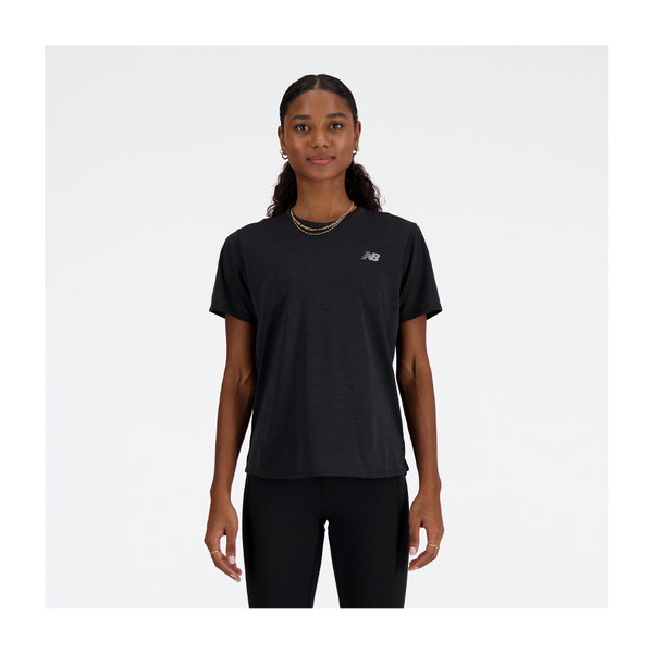 New Balance Women's Athletics T-Shirt Black Heather